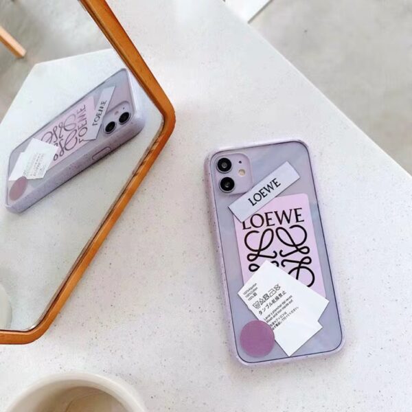 ロエベ iphone13/13proケース 挟む LOEWE iphone12pro max クリア ケース アレンジ アイフォン11pro max/11proケース ステッカー 韓国 iphonexs max/xr/8plus 携帯ケース 人気 女子