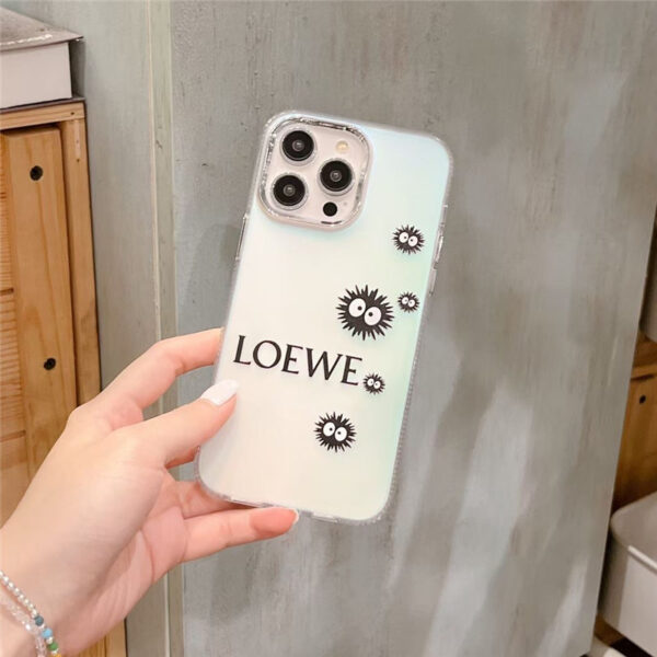 ロエベ ジブリ iphone15/15pro ケース ペア LOEWE iphone14pro max/14ケース キャラクター オーロラ iphone13/12 ケース まっくろ くろ すけ iphone 携帯カバー おもしろ 可愛い