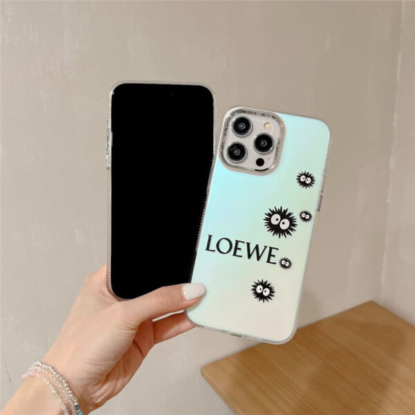 ロエベ ジブリ iphone15/15pro ケース ペア LOEWE iphone14pro max/14ケース キャラクター オーロラ iphone13/12 ケース まっくろ くろ すけ iphone 携帯カバー おもしろ 可愛い