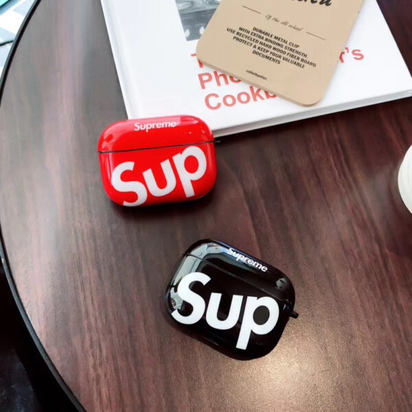 airpods pro1/2 ケース シュプリーム エアポッツケース 韓国 カップル エア ポッツ プロ ケース ブランド ワイヤレスイヤホンケース 充電 airpods 保護カバー 高校生 人気