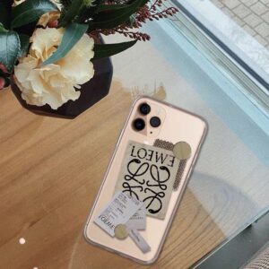 ロエベ iphoneケース かわいい LOEWE iphone14pro max クリア ケース オリジナル アイフォン14pro/13proケース ステッカー 韓国 iphone13/12 携帯ケース 人気 女子