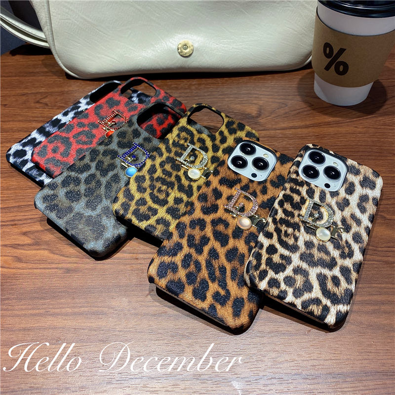 dior 風 iphone13/13pro max ケース ヒョウ 柄 ディオール iphone12pro maxケース おしゃれ 海外 アイフォン11/xs/xr 携帯ケース 派手カワ iphone スマホカバー 大人っぽい