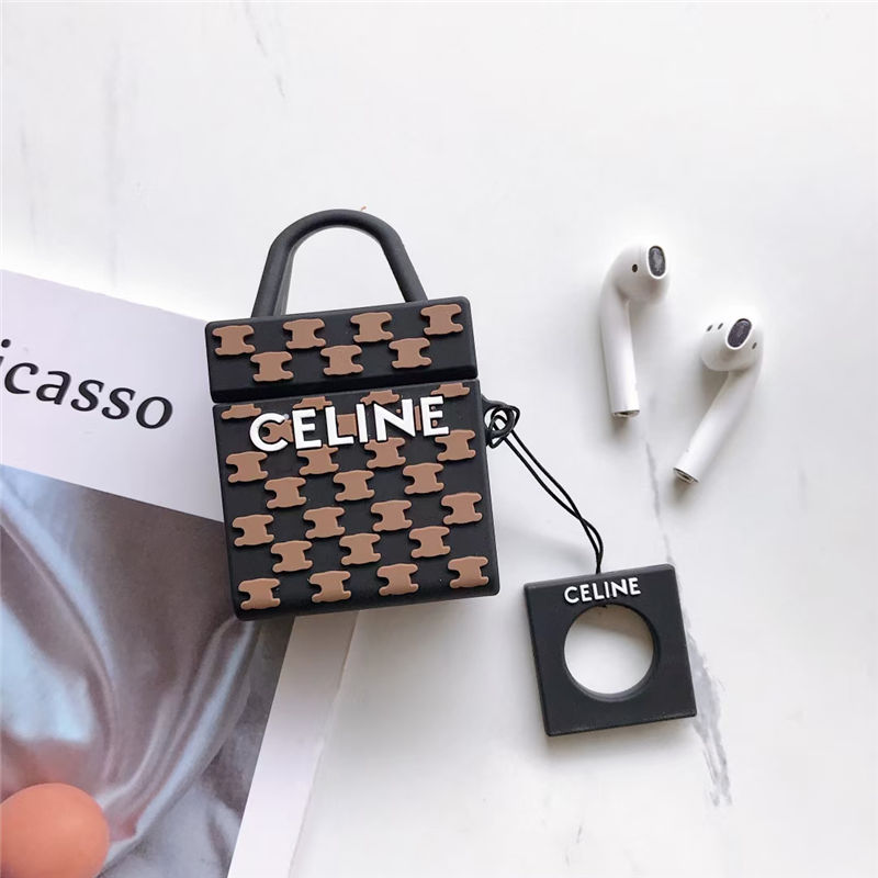 CELINE airpodspro2 ケース シリコン バッグ風 セリーヌ エアーポッズ pro ケース 韓国 airpods1/2 保護カバー 可愛い イヤホン収納ケース 充電 おすすめ