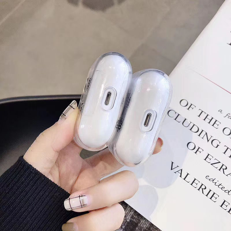 airpods pro第二世代 ケース 透明 エア ポッツ プロ ケース ナイキ airpods1/2 保護カバー おしゃれ アクセサリー イヤホンケース オフホワイト airpodspro ケース ブランド