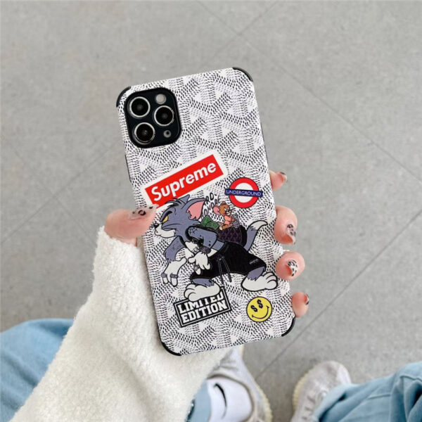 iphone13 ケース トム と ジェリー シュプリーム アイ フォン12pro max ケース おそろい iphone11pro/se2 携帯ケース 最強 衝撃 ゴヤール iphonexs max iphonexr ケース オリジナル おすすめ