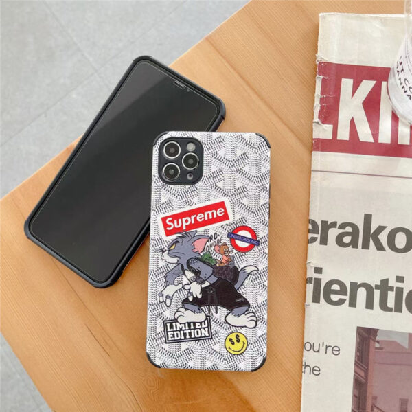 iphone13 ケース トム と ジェリー シュプリーム アイ フォン12pro max ケース おそろい iphone11pro/se2 携帯ケース 最強 衝撃 ゴヤール iphonexs max iphonexr ケース オリジナル おすすめ