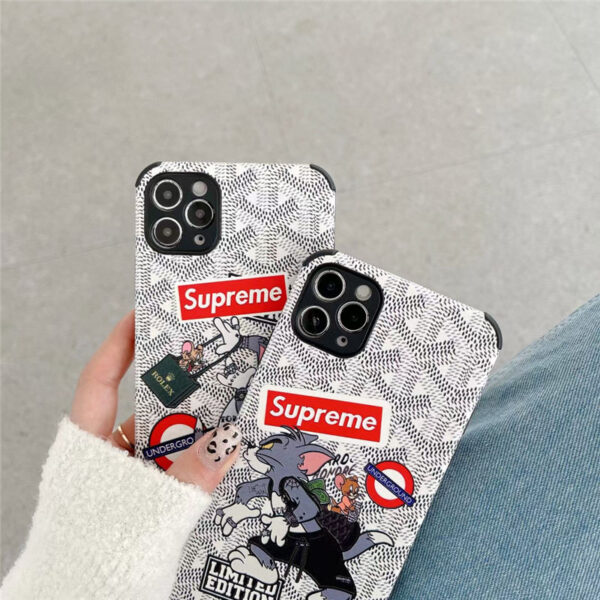 iphone13 ケース トム と ジェリー シュプリーム アイ フォン12pro max ケース おそろい iphone11pro/se2 携帯ケース 最強 衝撃 ゴヤール iphonexs max iphonexr ケース オリジナル おすすめ