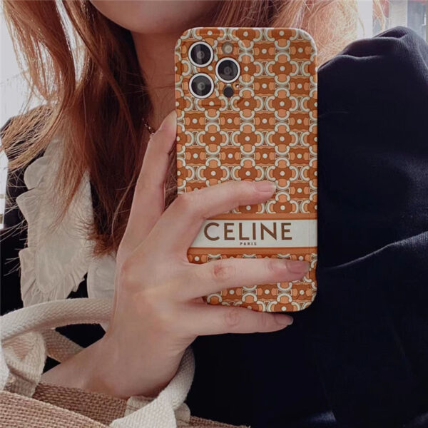 iphone15pro/15 ケース セリーヌ 偽物 iphone14pro maxケース オレンジ 赤 celine アイフォン13/13pro 保護カバー 韓国 流行り iphone12pro ケース 女子 人気 韓国