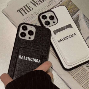 ✨未使用 箱•袋付✨BALENCIAGA iPhone13proケース レザー バレンシアガ 