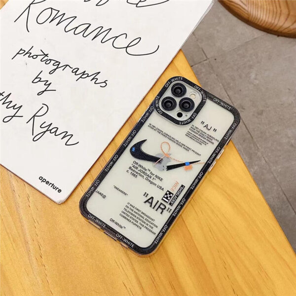 iphone13/13プロ ケース ナイキ オフホワイト 透明 iphone12pro max/12pro クリアケース ペア アイフォン11 スマホカバー シンプル 軽い