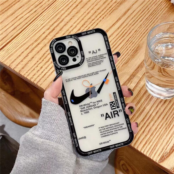 iphone13/13プロ ケース ナイキ オフホワイト 透明 iphone12pro max/12pro クリアケース ペア アイフォン11 スマホカバー シンプル 軽い