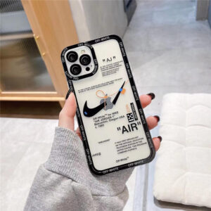 iphone13/13プロ ケース ナイキ オフホワイト 透明 iphone12pro max/12pro クリアケース ペア アイフォン11 スマホカバー シンプル 軽い