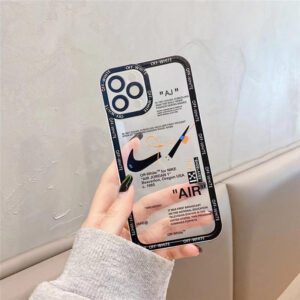 iphone13/13プロ ケース ナイキ オフホワイト 透明 iphone12pro max/12pro クリアケース ペア アイフォン11 スマホカバー シンプル 軽い