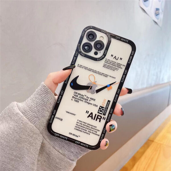 iphone13/13プロ ケース ナイキ オフホワイト 透明 iphone12pro max/12pro クリアケース ペア アイフォン11 スマホカバー シンプル 軽い