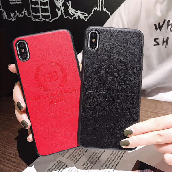 バレンシアガ iphone12ケース 革 高級 balenciaga アイフォン12pro max/11プロケース 黒 赤 iphonexr/se 第二世代 保護カバー カップル iphonex/xs ソフトケース