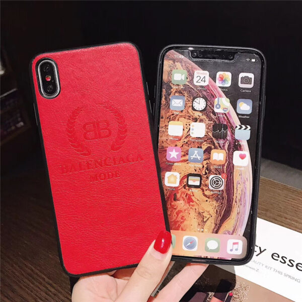 バレンシアガ iphone12ケース 革 高級 balenciaga アイフォン12pro max/11プロケース 黒 赤 iphonexr/se 第二世代 保護カバー カップル iphonex/xs ソフトケース