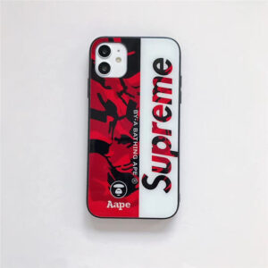 シュプリーム iphone13pro/14/14plus ケース ガラス Supreme iphone12ケース カップル アイフォン11pro/11pro max ケータイカバー かっこいい ストリート系 iphonexs/x 携帯ケース 海外セレブ