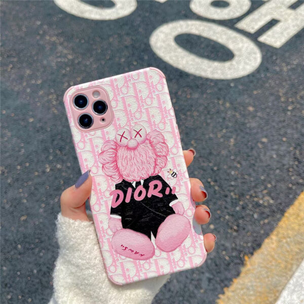 海外 セレブ 愛用 iphone ケース dior カウズ アイフォン12pro max/12 カバー 割れない 可愛い iphone11pro/xs/xr ケース カップル ディオール風 スマホケース iphone7/8