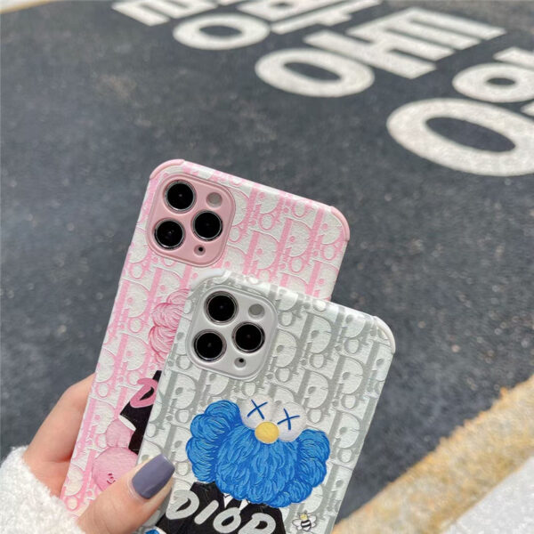 海外 セレブ 愛用 iphone ケース dior カウズ アイフォン12pro max/12 カバー 割れない 可愛い iphone11pro/xs/xr ケース カップル ディオール風 スマホケース iphone7/8