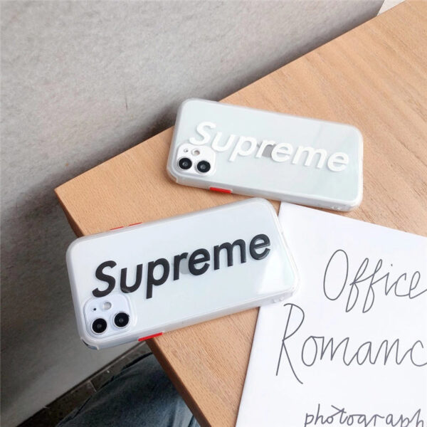 supreme ロゴ iphone12 クリア ケース おすすめ iphone12pro max/11pro カバー カップル シュプリーム iphonese2 iphonexs max ケータイケース シンプル 透明