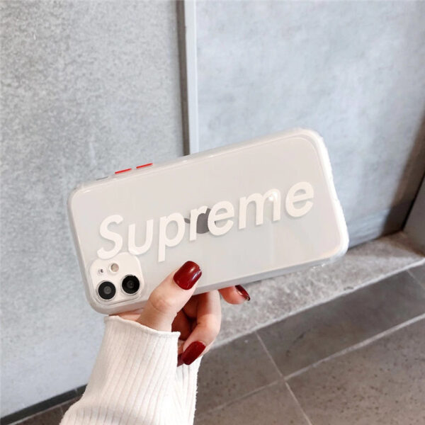 supreme ロゴ iphone12 クリア ケース おすすめ iphone12pro max/11pro カバー カップル シュプリーム iphonese2 iphonexs max ケータイケース シンプル 透明