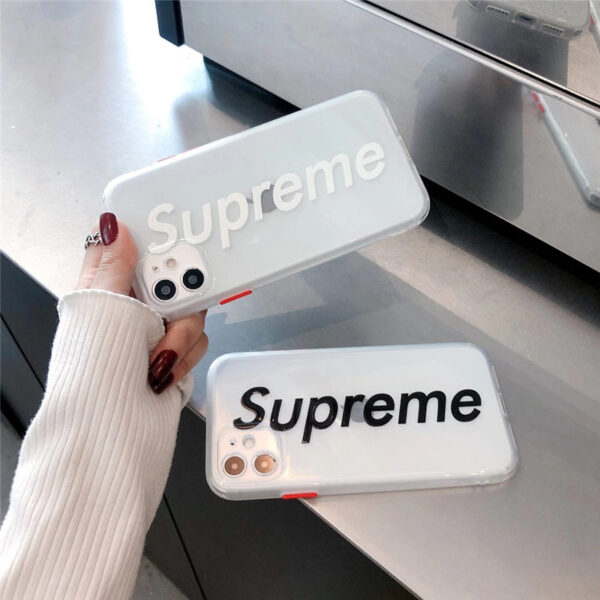 supreme ロゴ iphone12 クリア ケース おすすめ iphone12pro max/11pro カバー カップル シュプリーム iphonese2 iphonexs max ケータイケース シンプル 透明