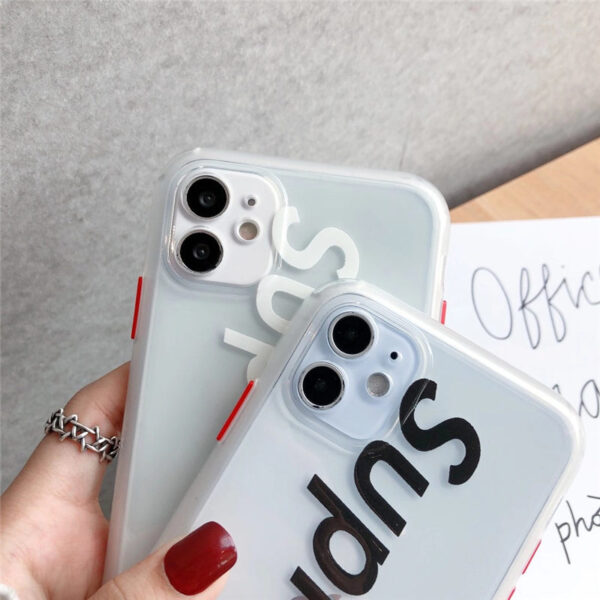 supreme ロゴ iphone12 クリア ケース おすすめ iphone12pro max/11pro カバー カップル シュプリーム iphonese2 iphonexs max ケータイケース シンプル 透明