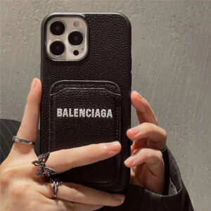 バレンシアガ iphone15/15promaxケース 革 高級 balenciaga アイフォン14pro max/13プロケース カード入れる iphone 保護カバー カップル iphone12/11pro ケース
