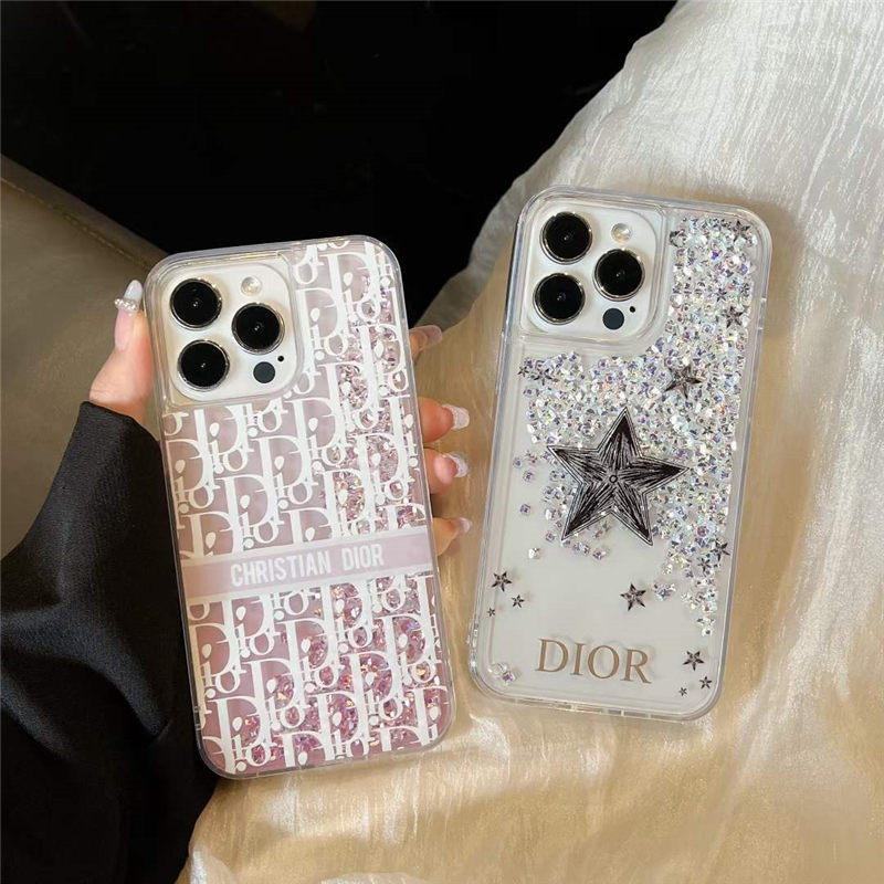 iphone15 ケース キラキラ dior風 iphone15pro/14pro max 携帯ケース  