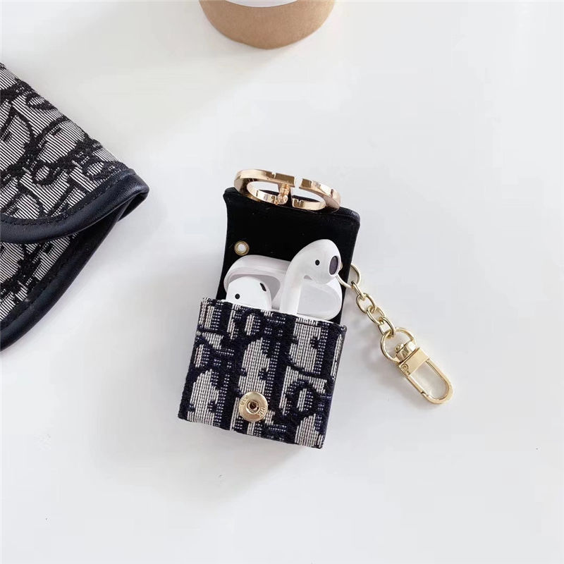 dior エア ポッツ ケース ディオール オブリーク airpods pro2ケース ハイブランド レディース airpods1/2 保護カバー チェーン イヤホン ケース ポーチ お洒落