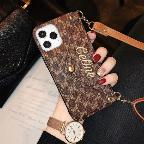 celine iphone13 ショルダー ケース 背面 収納 セリーヌ iphone11/12pro レター 型 スマホカバー iphonexs max/x ケース おすすめ 女性 iphone7/8plus 携帯ケース 大人っぽい