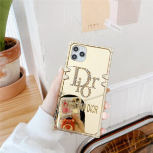 キラキラ iphone12 ケース 鏡 dior風 iphone12mini/11pro max 携帯ケース パロディ トランク型 iphonexs max/テンアールケース 背面 ミラー 海外 セレブ 愛用
