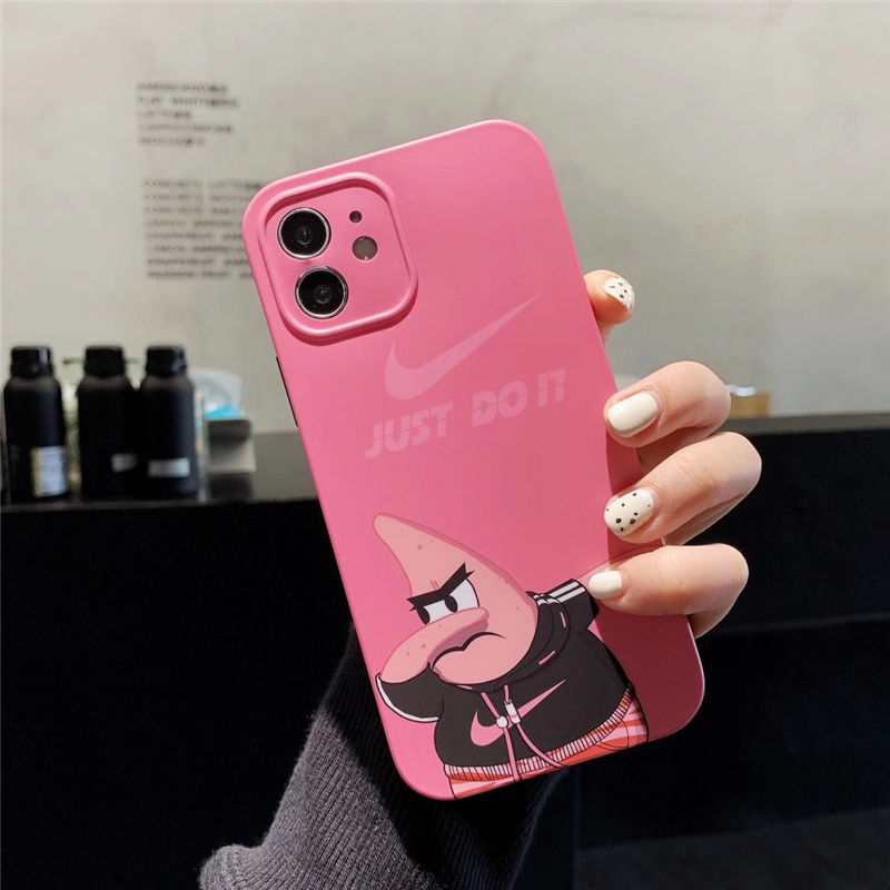スポンジ ボブ スマホケース ナイキ iphone12/12mini 携帯カバー ペア nike iphone11pro maxケース キャラクター ピンク イエロー アイフォンケースx/xs おもしろ