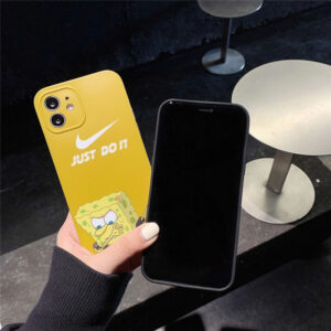 スポンジ ボブ スマホケース ナイキ iphone12/12mini 携帯カバー ペア nike iphone11pro maxケース キャラクター ピンク イエロー アイフォンケースx/xs おもしろ
