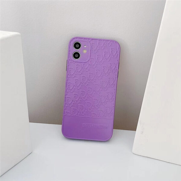 dior 風 iphone12pro max/11pro ケース 浮き彫り加工 ディオール コピー iphone12pro/xs/xr ケース ゴールド 紫 かわいい 携帯カバー iphone11/se2 お 揃い シンプル