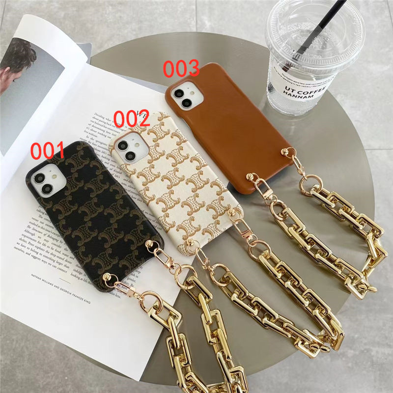 iphone13/13pro ケース チェーン 韓国 CELINE アイフォン12/11pro maxケース 大人 女子 セリーヌ風 iphonexs max/xrケース おしゃれ 携帯ケース iphone7plus 可愛い 安い