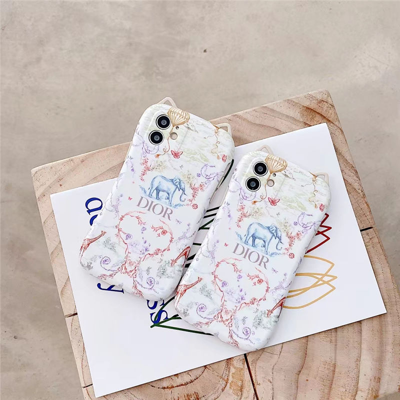 ディオール iphoneケース12pro 象柄 dior iphone12/11pro maxケース 猫耳 アイフェイス iphonex/xs max ケース おすすめ 女性 アイフォン ソフトカバーxr 安い 可愛い