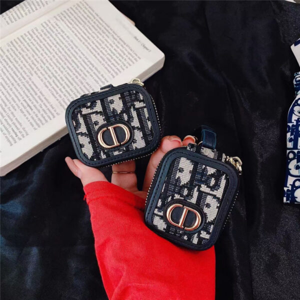 dior airpods pro第2世代 ケース おすすめ イヤホンポーチ airpods1/2 可愛い ディオール風 エア ポッツ ケース ハイ ブランド 小物 プレゼント