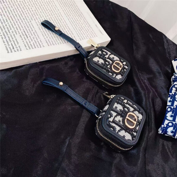 dior airpods pro第2世代 ケース おすすめ イヤホンポーチ airpods1/2 可愛い ディオール風 エア ポッツ ケース ハイ ブランド 小物 プレゼント