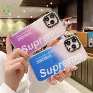 シュプリーム スマホ ケース iphonre15 半透明 supreme iphone15pro/14 ケース 流行り 韓国 アイフォン14プロケース おしゃれ iphone13/13pro 携帯カバー かっこいい