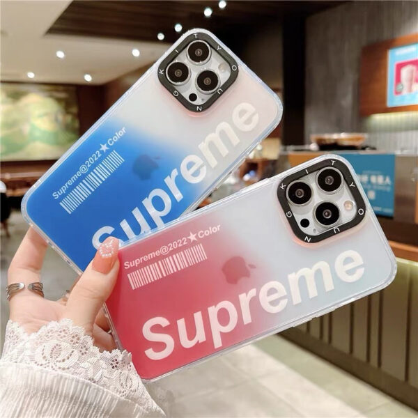 シュプリーム スマホ ケース iphonre15 半透明 supreme iphone15pro/14 ケース 流行り 韓国 アイフォン14プロケース おしゃれ iphone13/13pro 携帯カバー かっこいい