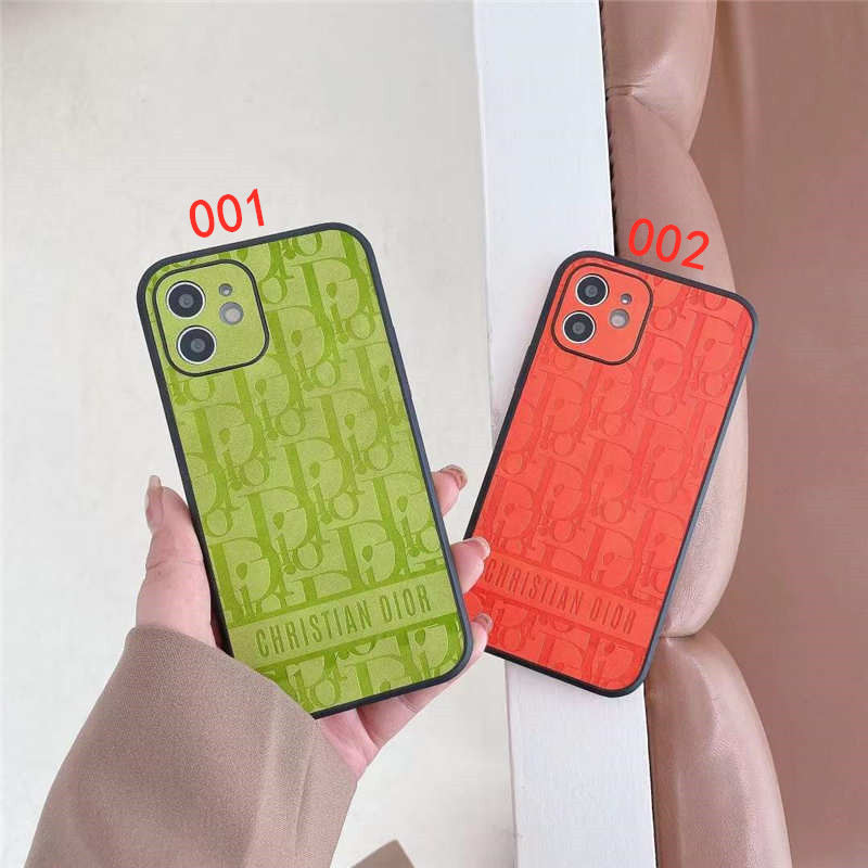 dior オブリーク iphone12pro/11pro ケース レトロ ディオール スマホケース iphone12 グリーン オレンジ かわいい iphnoe11/xs max カバー ペア アイフォンケースxr/se2 海外