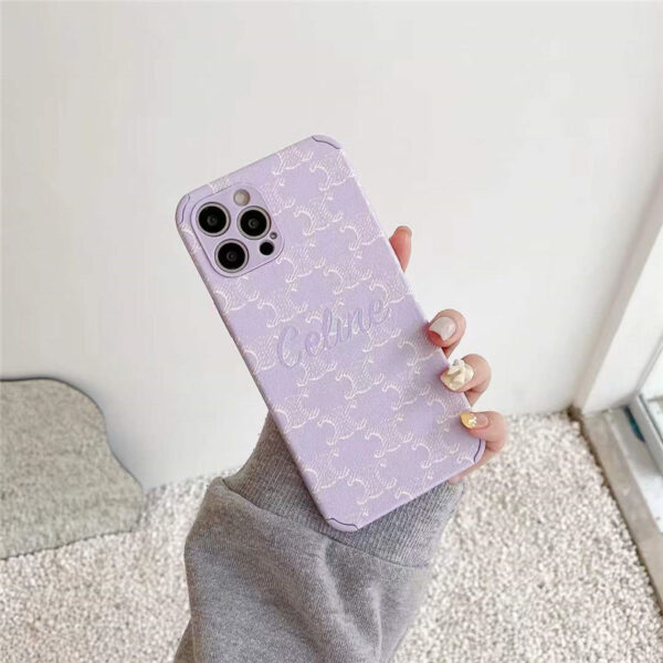 iphone12 13miniケース パープル セリーヌ 安い iphone12プロ/11 携帯カバー 頑丈 かわいい CELINE iphonexs/10r レザー ケース 女子 おすすめ