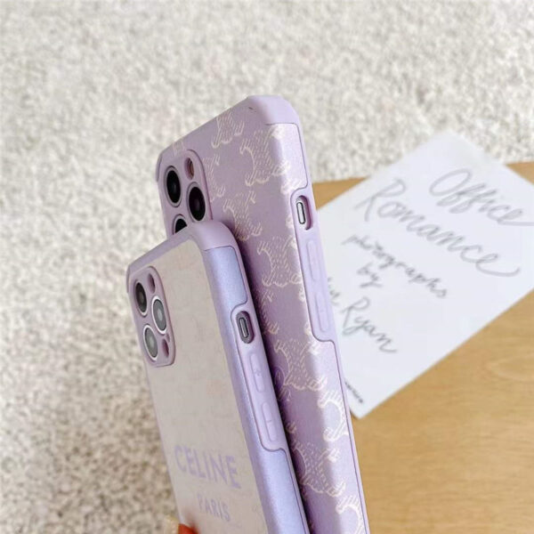 iphone12 13miniケース パープル セリーヌ 安い iphone12プロ/11 携帯カバー 頑丈 かわいい CELINE iphonexs/10r レザー ケース 女子 おすすめ