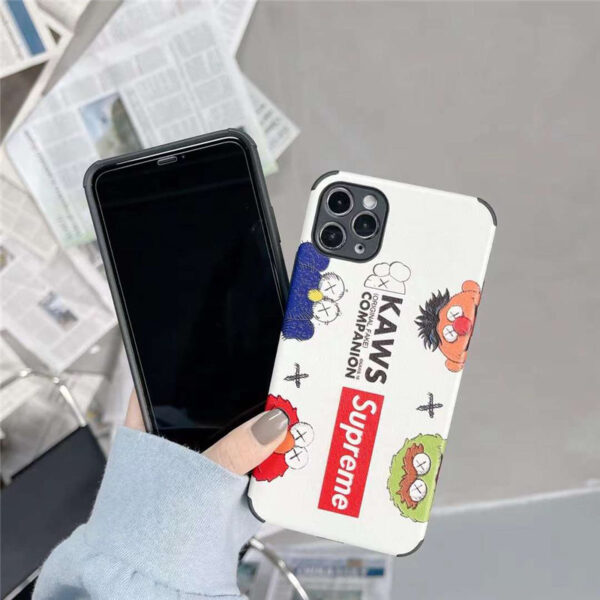 シュプリーム カウズ iphone13/13proケース セサミストリート iphone12mini レザー ケース おもしろ supreme iphone12/11pro/xs カバー 耐衝撃 スマホケース10r/x カップル