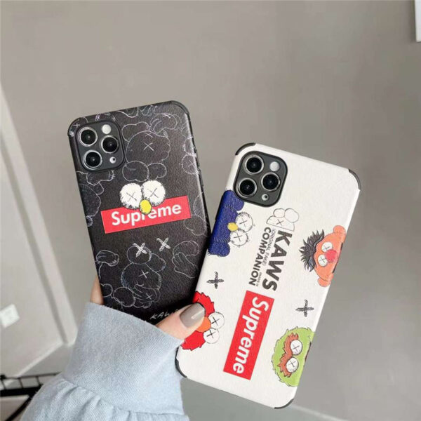 シュプリーム カウズ iphone13/13proケース セサミストリート iphone12mini レザー ケース おもしろ supreme iphone12/11pro/xs カバー 耐衝撃 スマホケース10r/x カップル