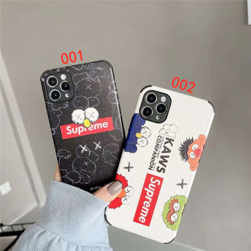 シュプリーム カウズ iphone13/13proケース セサミストリート iphone12mini レザー ケース おもしろ supreme iphone12/11pro/xs カバー 耐衝撃 スマホケース10r/x カップル