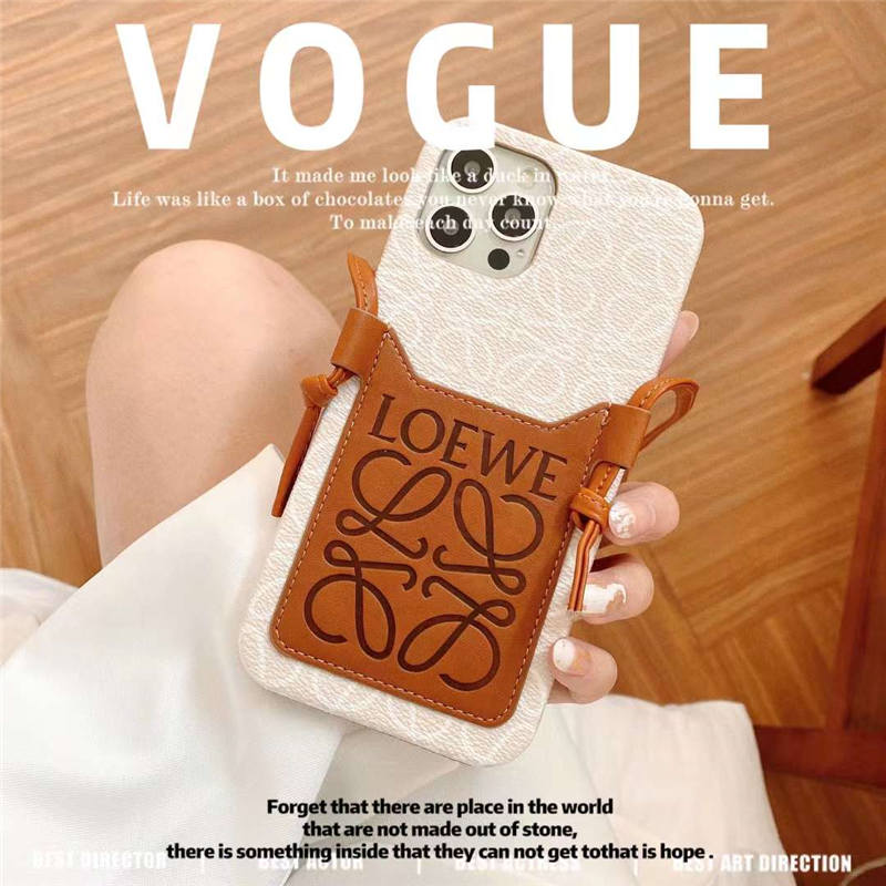 iphone16/16pro/15pro/15promax スマホケース 肩掛け 韓国 loewe  