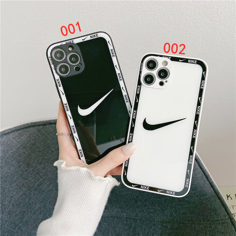 nike スマホケース iphone15 シンプル ナイキ iphone14/14pro max ケース おしゃれ メンズ iphone13pro/12pro 保護カバー 背面ガラス カップル