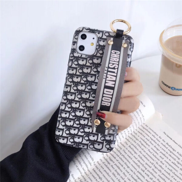 dior スマホケース ベルト 付き iphone13proケース お揃い ディオール風 iphone12/11pro max tpuカバー 海外 セレブ 愛用 iphonex/10s ケース 上品 安い - 画像 (5)
